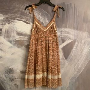 Dallin Chase Dress | Tie Shoulder | Pink Leopard | Size 4